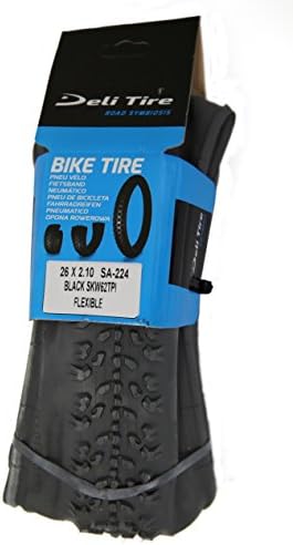 Deli Tire 26 x 2.10 Folding Tire, 62 TPI, Skinwall, Mountain Bike Tire, SA224