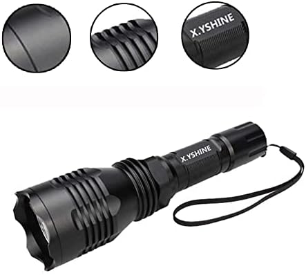 CREE Red Hunting Light Tactical Flashlight, 250 Yards | Hunting Light for Coyote Hog Varmint Predator, Night Beam Rifle Hunting, Pressure Switch