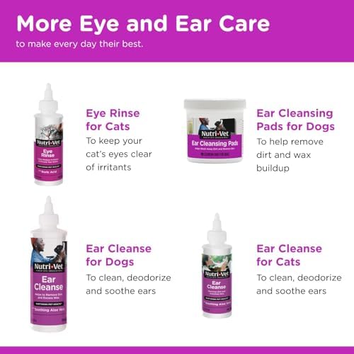 Nutri-Vet Dog Eye Wash, Tear Stain Remover for Dogs, Pet Eye Rinse, 4oz | Eye Wash for Dogs, Dog Eye Cleaner, Tear Stains, Pet Safe Formula