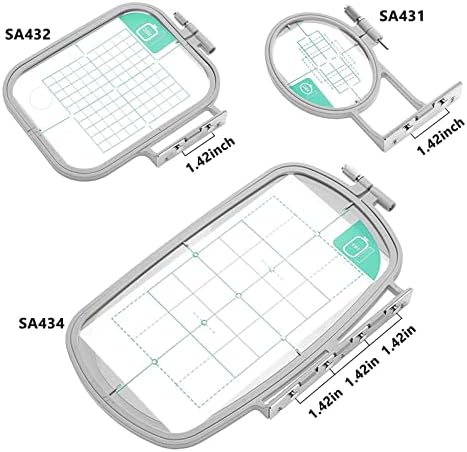 YEQIN Embroidery Hoops 3 in 1 Set (SA431+SA432+SA434) for Brother SE625 SE600 SE425 SE400 PE550D PE540D PE535 PE525 PE500 LB5000 LB7000 LB6800