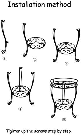 TREEZITEK 11.8 inches Diameter Tall Metal Plant Stand for Indoor or Outdoor, Heavy Duty Flower Pot Stand Rack Holds Big Heavy Plants