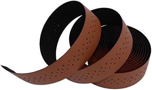 KINGOU Carbon Fiber PU Leather Road Bike Handlebar Tape Bar Tapes - 2PCS Per Set