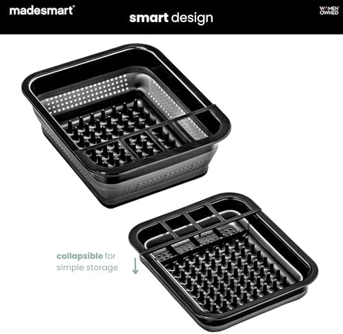 madesmart Sink Collapsible Dish Rack, White