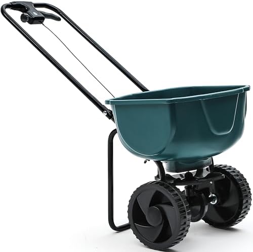 YITAMOTOR 60 lb Walk Behind Lawn Garden Spreader for Seeds Fertilizer | Push Broadcast Spreader for Garden Grass with Easy to Use Flow Control