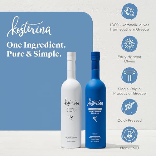 Kosterina Original Extra Virgin Olive Oil, Cold-Pressed EVOO (16.9oz)