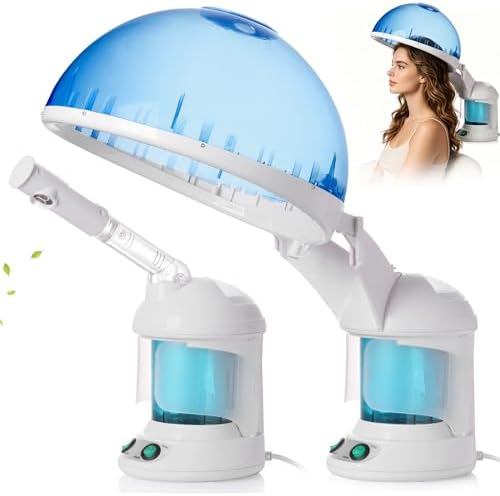 ZENY 3-in-1 Portable Facial Steamer and Hair Steamer, Humidifier, Nano Ionic Face Steamer for Acne Blackhead, Unclogs Pores, Spa Quality