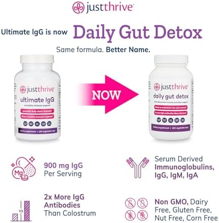 Just Thrive Daily Gut Detox IgG Supplement for Gut, Detox & Immune Support