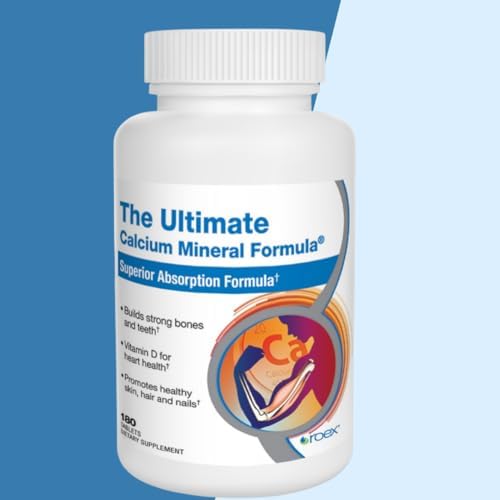Roex Vitamins | The Ultimate Calcium Mineral Formula | Calcium | Hair, Skin and Nails | Tablets | 180 Count