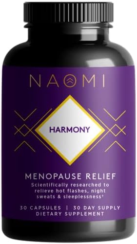 NAOMI Harmony - Patented EstroG-100® for Menopause Support - Non-Estrogenic Hot Flash, Night Sweat & Sleep Comfort - Hormone-Free Botanical Formula