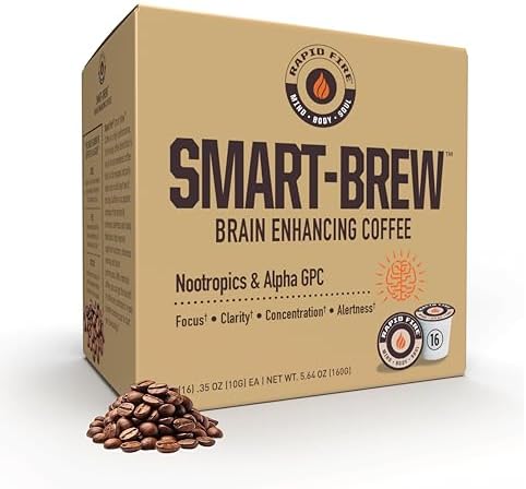 Rapidfire Caramel Macchiato Ketogenic High Performance Keto Coffee Pods, Supports Energy & Metabolism, Weight Management, Single Serve K Cup, Brown, 16 Count