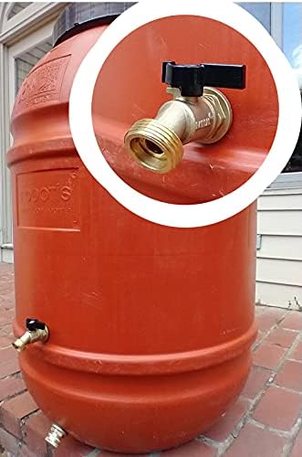 RBS005 Brass Water Container/Rain Barrel Quarter Turn Spigot(LF Compliant, For OPEN TOP BARRELS)