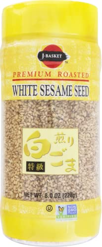 J-BASKET Sesame Seeds, White, 8-Ounce (Pack of 4)