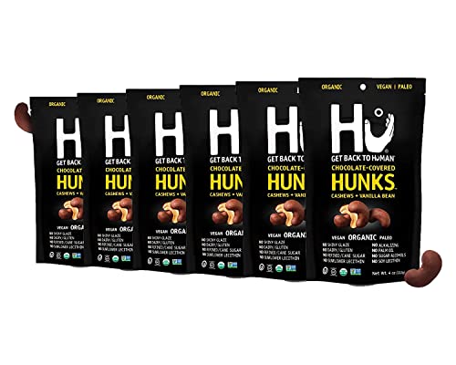 Hu Chocolate Hunks, Chocolate Covered Almonds with Sea Salt, 6 Pack