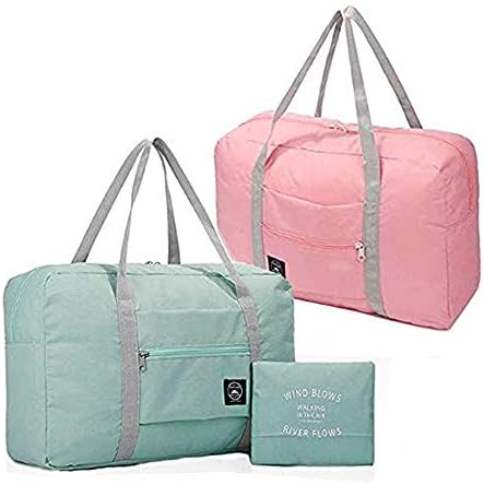 2 Pack Foldable Travel Bag Waterproof Travel Duffel Bag