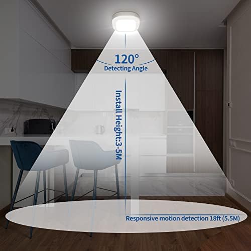 Motion Sensor LED Ceiling Light Battery Operated, Wireless 300LM Indoor