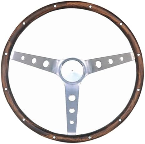 Grant 966-0 Classic Nostalgia Style Steering Wheel with Walnut Grip and Brushed Stainless Spokes