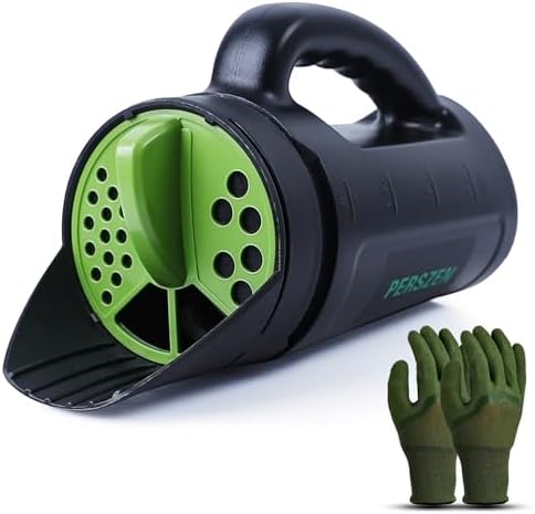 PERSZEN Seed Spreader Hand Held, Hand Spreader Lawn and Garden for Fertilizer Grass Seed Salt Ice Melt Earth Food