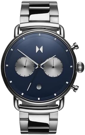 MVMT Men's Analog Quartz Watch with Stainless Steel, Blue, 0, Bracelet
