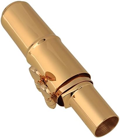 Yibuy B-flat Tenor Sax Saxophone Metal Mouthpiece Size #6 Gold Plated