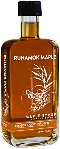 Runamok Maple Cinnamon-Vanilla Infused Maple Syrup - Authentic & Real Vermont Maple Syrup | Gluten Free & Natural Sweetener | Breakfast, Coffee, Pancakes Maple Syrup | 8.45 Fl Oz (250mL)