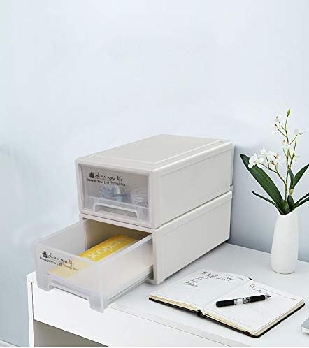 12 Quart Plastic Stacking Storage Drawer Unit Front Box, 1 Pack