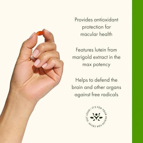 Swanson Synergistic Eye Health, Lutein 20 mg Zeaxanthin 2 mg, 60 Softgels | Synergistic Eye Health with Lutein 20 mg and OmniXan Zeaxanthin 2 mg to Protect the Retina and Macula from Blue Light