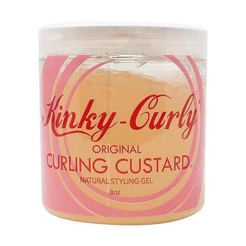 Kinky Curly Original Curling Custard Natural Styling Gel 8oz"Pack of 3"