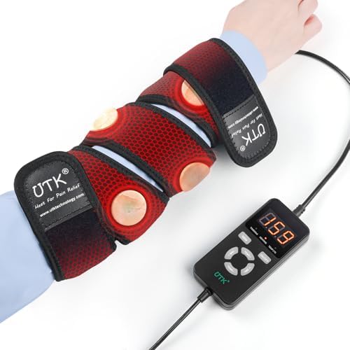 UTK 5X Far Infrared Heating Pad for Arm & Elbow with Jade, 1 Min Fast Heat