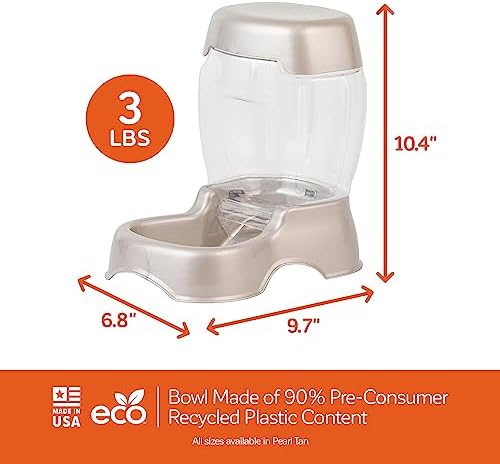 Petmate Pet Cafe Feeder Dog and Cat Feeder Pearl Tan, 12 lb, Made in USA
