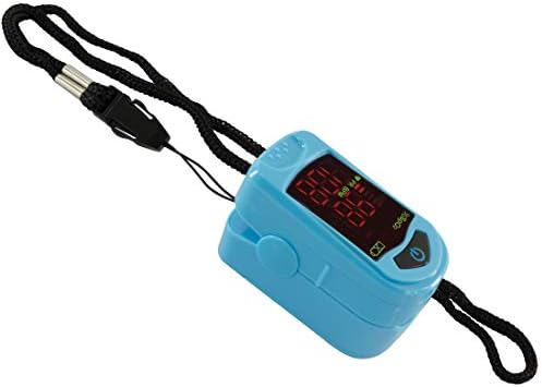 Carex Finger Pulse Oximeter Oxygen Saturation Monitor - Pulse Ox Fingertip o2 Monitor for Pediatric and Adult - Comes with a Lanyard