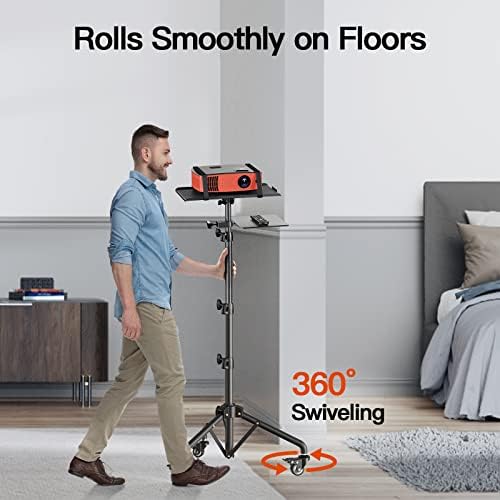 AMADA Projector Stand, Laptop Stand with Adjustable Height 22 to 36 inch, Heavy Duty Projector Mount as DJ Racks, Portable Projector Tripod Stand