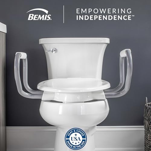Bemis Assurance 3" Raised Toilet Seat for Seniors, Therapist Preferred for Safety, Secure Hinges, Clean Shield Guard, Elongated, White