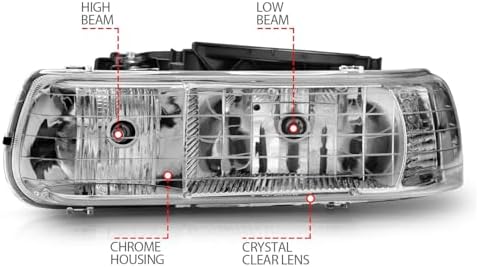 ANZO USA 111011 Crystal Headlight Set-Chrome