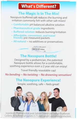 DR HANA'S NASOPURE Nasal Wash, Value Refill Kit, 80 Count