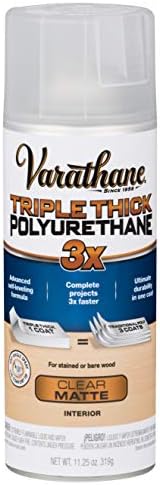 Varathane Triple Thick Polyurethane Gloss Wood Finish | One Coat Protection, Self-Leveling Formula, Scratch And Stain Resistance, Crystal Clear Finish, Quart