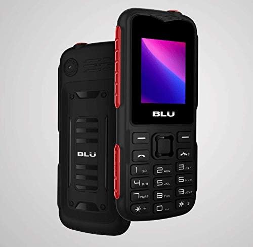 BLU Tank Mini T650 1.8" GSM Unlocked 32MB Dual-SIM Flashlight Cellphone (Black/Red)