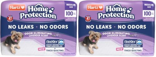 Hartz Home Protection Lavender Scented Odor Eliminating Dog Pads, 50 Count