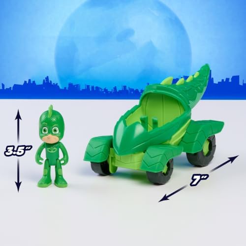 PJ Masks Gekko & Gekko Mobile Toy, Poseable Green Action Figure and Vehicle