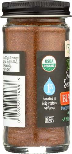 Frontier Co-op Organic Blackened Seafood Seasoning, 2.5 Ounce Bottle, Savory Blend for Fish, Seafood, Sauces, Chowders