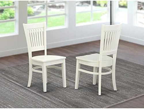 East West Furniture VAC-ESP-W Vancouver Kitchen Dining Chairs - Slat Back Wood Seat Chairs, Set of 2, Espresso