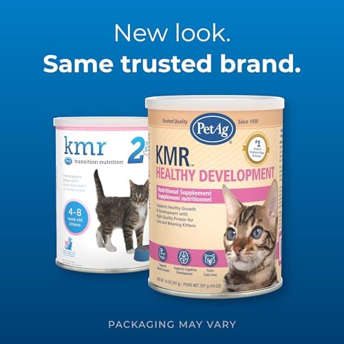 PetAg KMR Healthy Development - 14 oz - Great Tasting Nutritional Supplement for Cats and Weaning Kittens