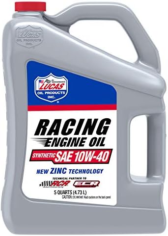 Lucas Oil SAE 20W-50 Racing Engine Oil, 5 Quart (Pack of 1)
