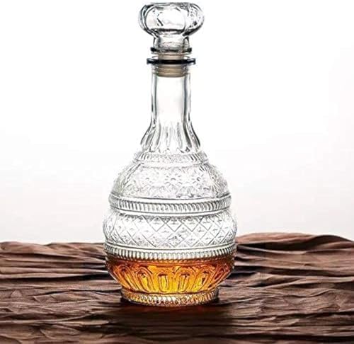 MDLUU Liquor Decanter, Glass Spirits Decanter with Airtight Stopper, Whiskey Vodka Bourbon Decanter Bottle for Gift, Home, Bar, Party Decor