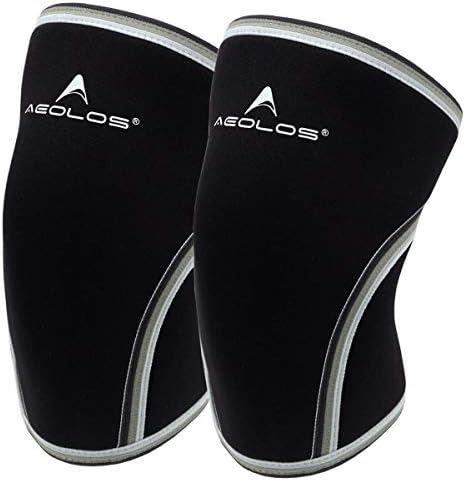 Knee Sleeves (1 Pair)，7mm Compression Knee Braces for Heavy-Lifting,Squats,Gym and Other Sports (Large, Black)
