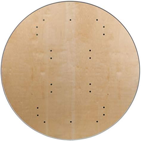 Flash Furniture 4 ft Metal Folding Round Banquet Table with Metal Edges | Durable Construction, Commercial Use