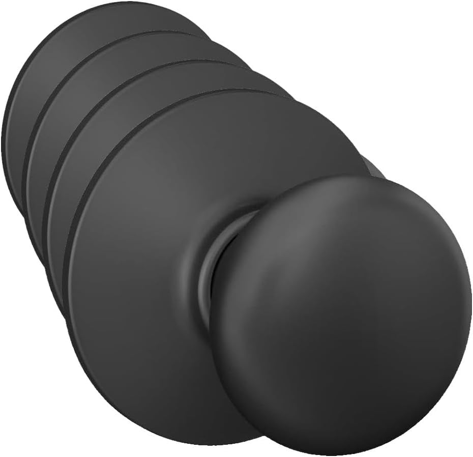 Schlage Plymouth Bed/Bath Privacy Door Knob with Lock, Satin Nickel | Interior bedroom or bathroom door knob with push button lock, Easy to install, Certified durability, Universal fit