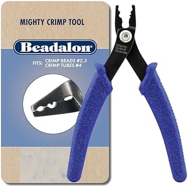 Beadalon Jewelry Crimping Tool Micro - Ergonomic & Compact, Dark Blue | Professional jewelry tools with precision crimping, ergonomic grips, versatile performance, and organized storage options.