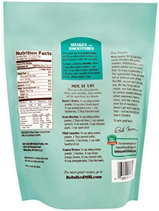 Bob's Red Mill Whey Protein Powder 12ounce Package May Vary, Red, unflavored, 12 Ounce