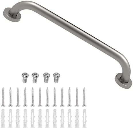 ELLO&ALLO Brushed Nickel Bathroom Shower Grab Bar, Home Care Bath Handrail (12 Inch)
