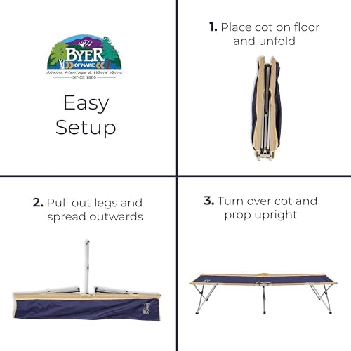 Easy Cot, 330 lb, Extra Large Folding Cot, Bed for Adults | Heavy Duty for Indoor and Outdoor Use, 78”L X 31”W X 18”H, Capacity